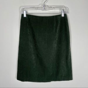 Talbots Academia Style Checkered Faux Suede A-Line Skirt Green Size 4